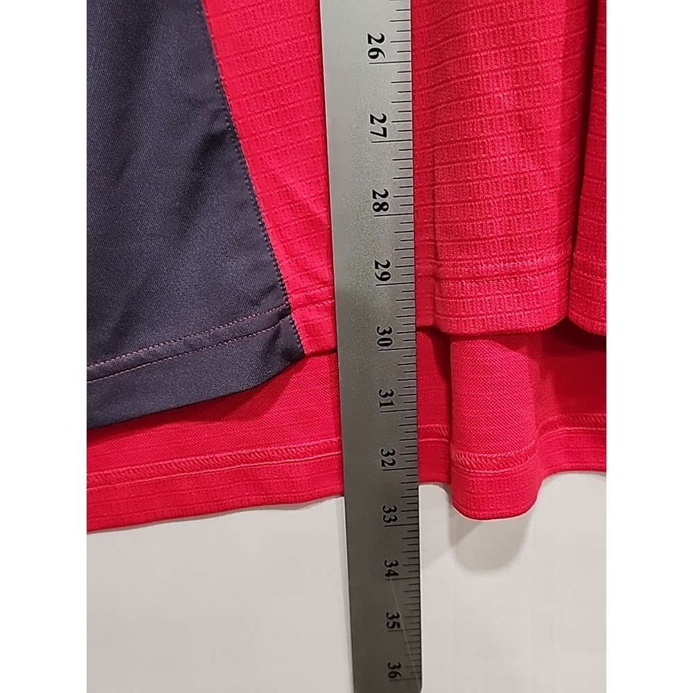 Adidas Climalite Golf Polo Mens L Red/Gray Short Sleeve, Collar, Embroidered - Picture 7 of 11